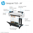 HP DesignJet T525 Large Format Wireless Printer – 24